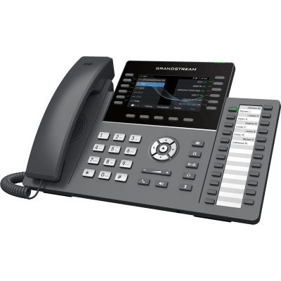 GRP2636, Teléfono IP HD Carrier-Grade, 6 cuentas SIP, 12 líneas, WiFi, Bluetooth, 24 teclas