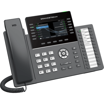 GRP2636, Teléfono IP HD Carrier-Grade, 6 cuentas SIP, 12 líneas, WiFi, Bluetooth, 24 teclas
