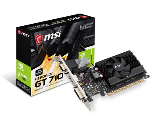 GT 710 2GD3 LP - MSI GT 710 tarjetas gráficas NVIDIA GeForce GT 710 1600 MHz 4096 x 2160 Pixeles