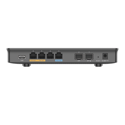 GWN7002, Ruteador Multi-WAN, PoE, Firewall y VPNs, 2xGigaSFP y 4xGigaEth configurables LAN/WAN