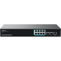 GWN7821P, Switch de agregación PoE++ Administrable capa 3, 8 x 2.5GigaEth PoE 802.3af/at/bt