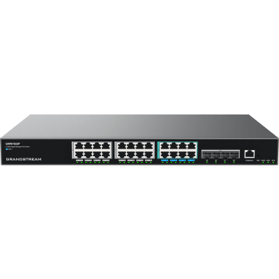 GWN7822P, Switch de agregación PoE++ Administrable capa 3, 8 x 2.5GigaEth PoE++, 16 x GigaEth PoE+