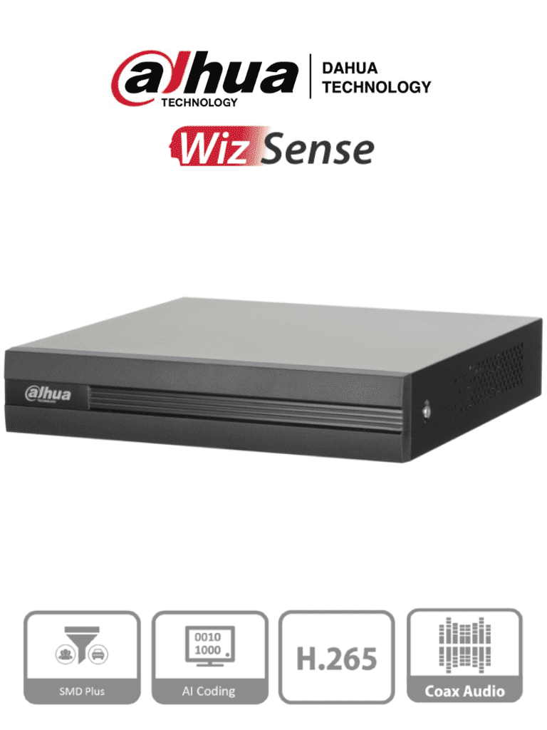 Dvr Dahua Xvr1B08H-I 8 Canales 5Mplite 1080P Wizsense H265+ / +4 Ch Ip Smd Plus 1 Sata Hasta 6Tb FullOffice.com