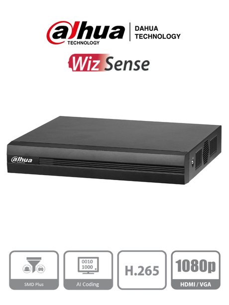 Dvr Dahua Dh-Xvr1B16-I 16 Canales 1080P Lite Wizsense H265+ 2Ch Ip 1 Sata 6Tb Busqueda Inteligente FullOffice.com