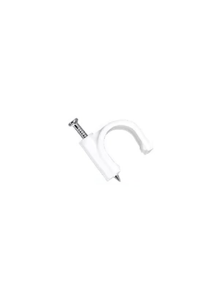 Grapa de pared TCE LMG-NCC-5mm-W100 / Ø 5mm / Altura 6mm / Blanco / Bolsa 100 piezas