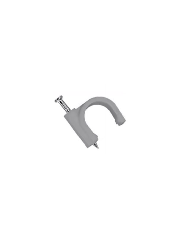 Grapa de Pared 7mm, Altura 8.7mm, Color Gris, Bolsa 100 Piezas - TCE LMG-NCC-7mmC-Gy100