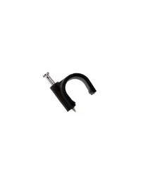 Grapa de pared TCE LMG-NCC-5mm-BK / Diámetro interno 5mm / Altura 6mm / Color negro / Bolsa de 50 piezas