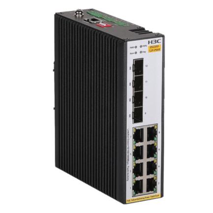 Switch H3C IE4300 12P PWR L2 Industrial Ethernet con 8 Puertos PoE y 4 Puertos SFP 1000BASE-X