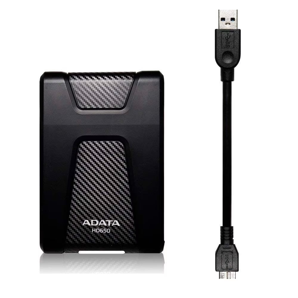 ADATA Disco Duro Externo 1TB HD650, USB 3.0, 2.5", Negro