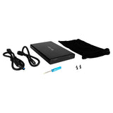 Carcasa Vorago DD 2.5" SATA USB Tipo C 3.1 Negro HDD 202, 5Gbps, 2TB, 10cm