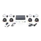KIT HIKVISION TURBOHD (MICROFONO INTEGRADO)  5 MEGAPIXEL / DVR 4 CANALES / 4 CAMARAS BALA CON MICROFONO INTEGRADO (EXTERIOR 2.8 MM) / FUENTE DE PODER / ACCESORIOS DE INSTALACION