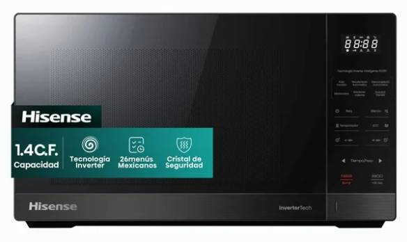 HMMS3411DSV - Horno de Microondas Hisense Inverter 1.4 cucft Negro