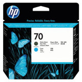 HP Cabezal de impresión HP 70 negro mate y cian Impresora Inyección de tinta térmica