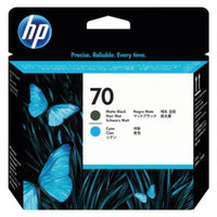 HP Cabezal de impresión HP 70 negro mate y cian Impresora Inyección de tinta térmica