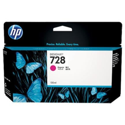 Cartucho de tinta HP DesignJet 728 magenta, 130 ml, para impresoras DesignJet
