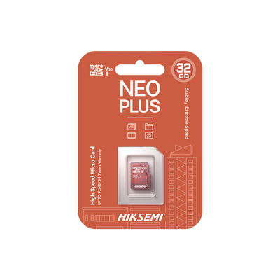 Memoria Microsd Hiksemi, 32GB, Clase 10, Especializada para Videovigilancia (Uso 24/7), Lectura 95MBS, Escritura 25MBS