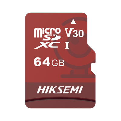 Memoria Microsd Hiksemi, 64GB, Clase 10, Especializada para Videovigilancia (Uso 24/7), Lectura 95MBS, Escritura 25MBS