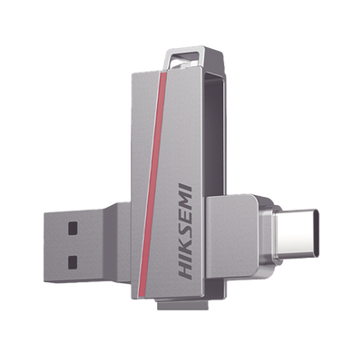 Memoria Dual USB 3.2 Hiksemi, 256GB, Tipo a y Tipo C, Metalica, Compatible con Dispositivos Moviles