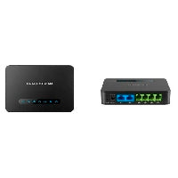 HT814, ATA VOIP con 4 puertos FXS y ruteador integrado