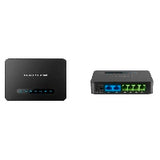 HT814, ATA VOIP con 4 puertos FXS y ruteador integrado
