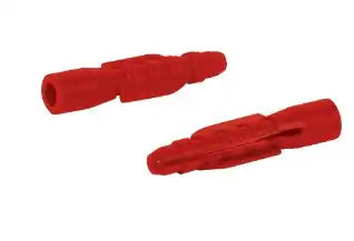 Fiero Taquete Plástico 1/4P, 50 Unidades, Rojo, Ideal Para Construcción