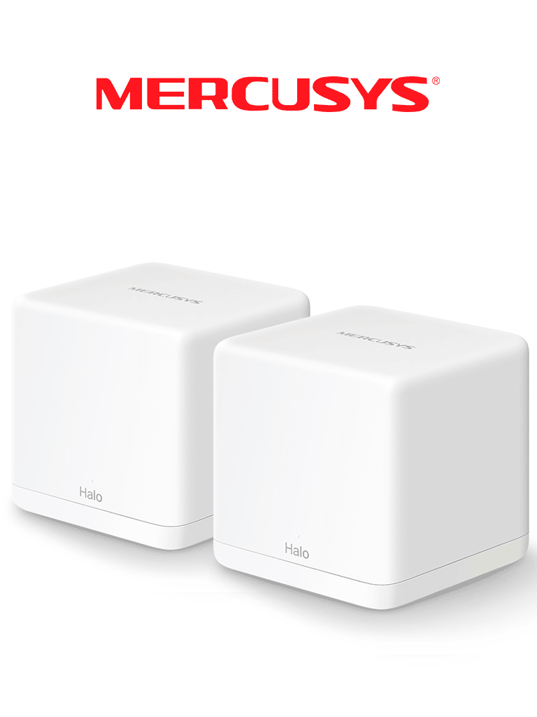 MERCUSYS Halo H30G Mesh AC1300Mbps (2-pack) - Doble Banda 2.4/5GHz, 2 Puertos 10/100/1000 Mbps, Control App, Roaming Continuo