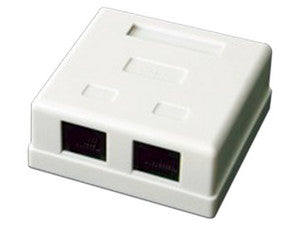 Roseta de Pared Linkedpro LP-WP-6035 con 2 Puertos, 2 jacks UTP Cat5e, Blanco