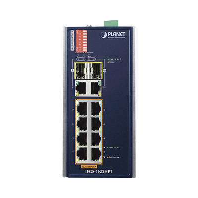 PLANET IFGS-1022HPT switch No administrado Fast Ethernet (10/100) Energía sobre Ethernet (PoE) Azul