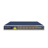 Switch Industrial Capa 3, 24 Puertos Gigabit PoE 802.3af/at, 4 Puertos SFP 1 G, 4 Puertos SFP de 10 G