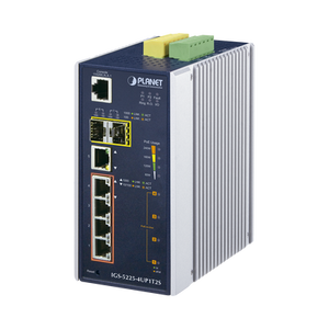 PLANET IGS-5225-4UP1T2S switch Gestionado L2+ Gigabit Ethernet (10/100/1000) Energía sobre Ethernet (PoE) Azul, Plata