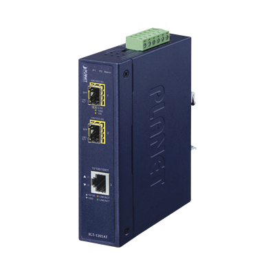 PLANET IGT-1205AT convertidor de medio 1000 Mbit/s Azul