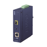 Convertidor de Medios PoE Industrial, Puerto SFP 1000BASE-SX/LX a Puerto RJ45 Gigabit con Salida PoE 802.3at (Hasta 30 W).