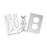 Thorsman Contacto Eléctrico Dúplex / Soporte Universal ABS / Tapa Aluminio Anodizado