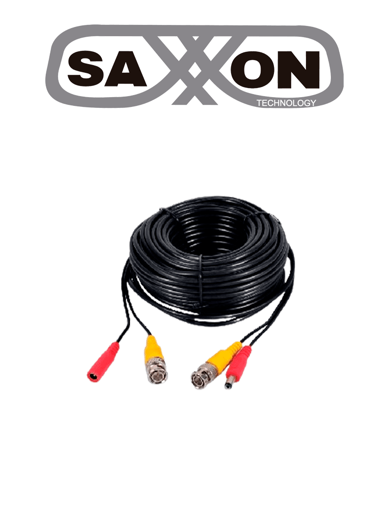 Cable Coaxial SAXXON SXWB40 Armado BNC Video Alimentación 40m Cobre 4K