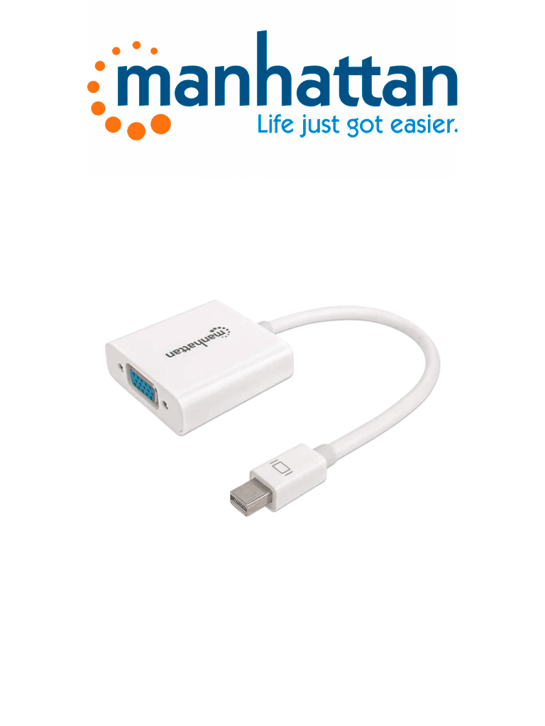 MANHATTAN - 322508	Adaptador DisplayPort Mini M a VGA H #MCI1Q125
