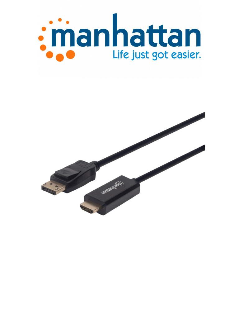 MANHATTAN - 152662	Cable DisplayPort - HDMI M-M 1080p 1.0m