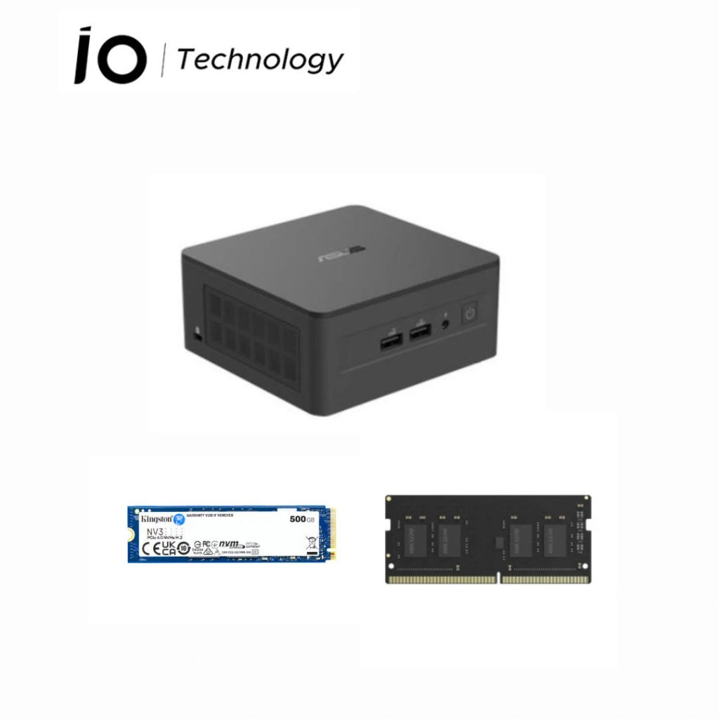 IO CORPORATION Mini PC NUC IO-C3FRSSD5MP05, 16GB RAM, 500GB SSD, WiFi 6