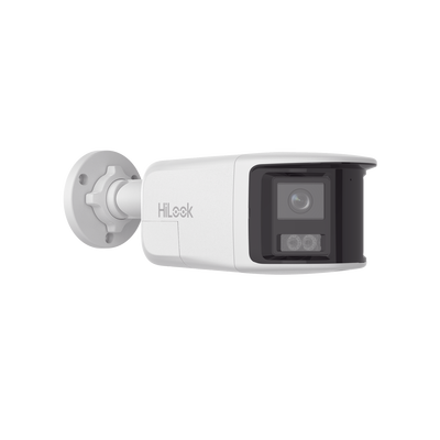 [Dual Light] Bala IP 8 Megapixel / Imagen Panorámica 180°/ PoE / Micrófono y Bocina Integrado / Exterior IP67 / Audio Bidireccional / Alarma Visual y