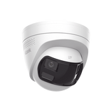 [Dual Light] Turret IP 6 Megapixel / Imagen Panorámica 180°/ PoE / Micrófono y Bocina Integrado / Exterior IP67 / Audio Bidireccional / Alarma Visual y Auditiva Integrada / Smart Supplement Light / Micro SD 512 GB