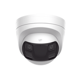 [Dual Light] Turret IP 6 Megapixel / Imagen Panorámica 180°/ PoE / Micrófono y Bocina Integrado / Exterior IP67 / Audio Bidireccional / Alarma Visual y Auditiva Integrada / Smart Supplement Light / Micro SD 512 GB