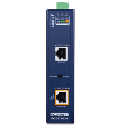 PLANET IPOE-171-95W switch Gigabit Ethernet (10/100/1000) Energía sobre Ethernet (PoE) Azul