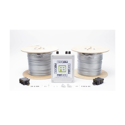 IROC-2Z-1000-V2 - Kit de Cable Sensor Perimetral para Cerca Ciclonicas IRONCLAD / 610 METROS DE PROTECCION / 2 ZONAS; 305 METROS POR ZONA / Sin Falsas Alarmas por Viento / TODO Incluido/ TARJETA LPU400/ Calibración por Software