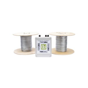 Kit de Cable Sensor Para Cerca Ciclonica IRONCLAD / 150 METROS / 2 ZONAS; 75 METROS POR ZONA / Sin Falsas Alarmas por Viento / TODO Incluido/TARJETA L