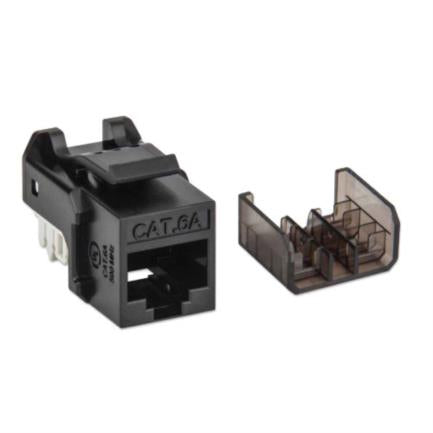 Jack Intellinet Keystone Cat6a de Impacto UTP Color Negro