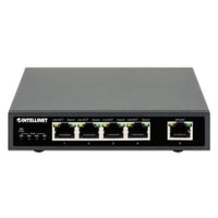 Intellinet Commutateur réseau (switch) Gigabit Ethernet PoE+ 5 ports, 4 ports PoE PSE, compatible IEEE 802.3at/af, budget PoE jusqu’à 62 W, format bur