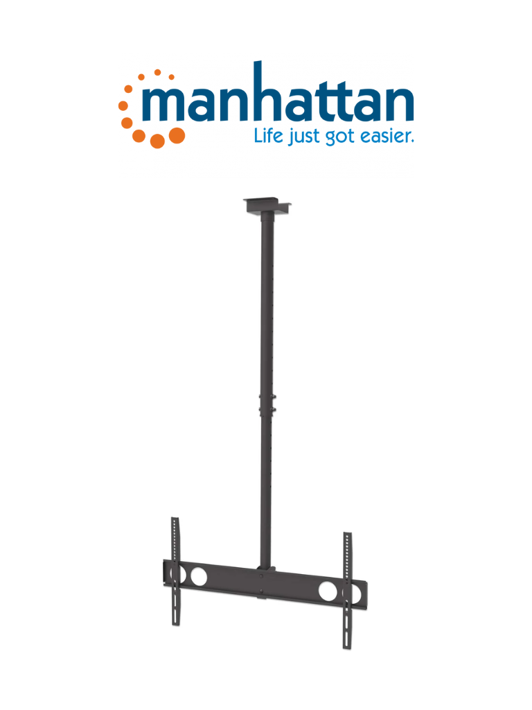 MANHATTAN 423625 - Soporte para TV /  Montaje en techo/  Con inclinación /  Para pantallas planas de 37" a 70"  / Soporta hasta 50 kg #I&MBFIN