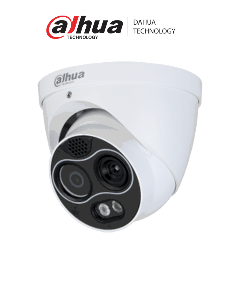 Cámara IP Dahua TPC-DF1241-B2F2-DW-S8, Termal 256x192, Visible 4MP, IA Eureka, IR 30m, IP67