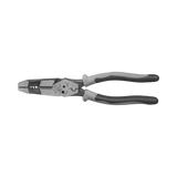 Pinza Híbrida con Ponchadora de 8". Pela Cable Sólido de 10-14 AWG y Cable Trenzado de 12-16 AWG