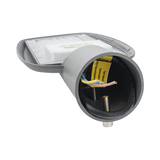 Luminaria LED de 50 W/ 100 - 265 V CA ~50/60 Hz / Fotocelda / Color Blanco/ Dimensiones 160 x 390 x 78 mm / Ángulo de Luz 135°.