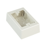 Caja de Pared Superficial, Uso Universal con Placas de Pared, con Cinta Adhesiva, Color Blanco Mate